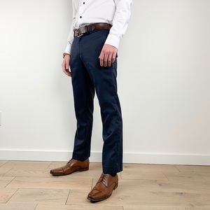 Michael Brandon Navy Slim Fit Dress Pants